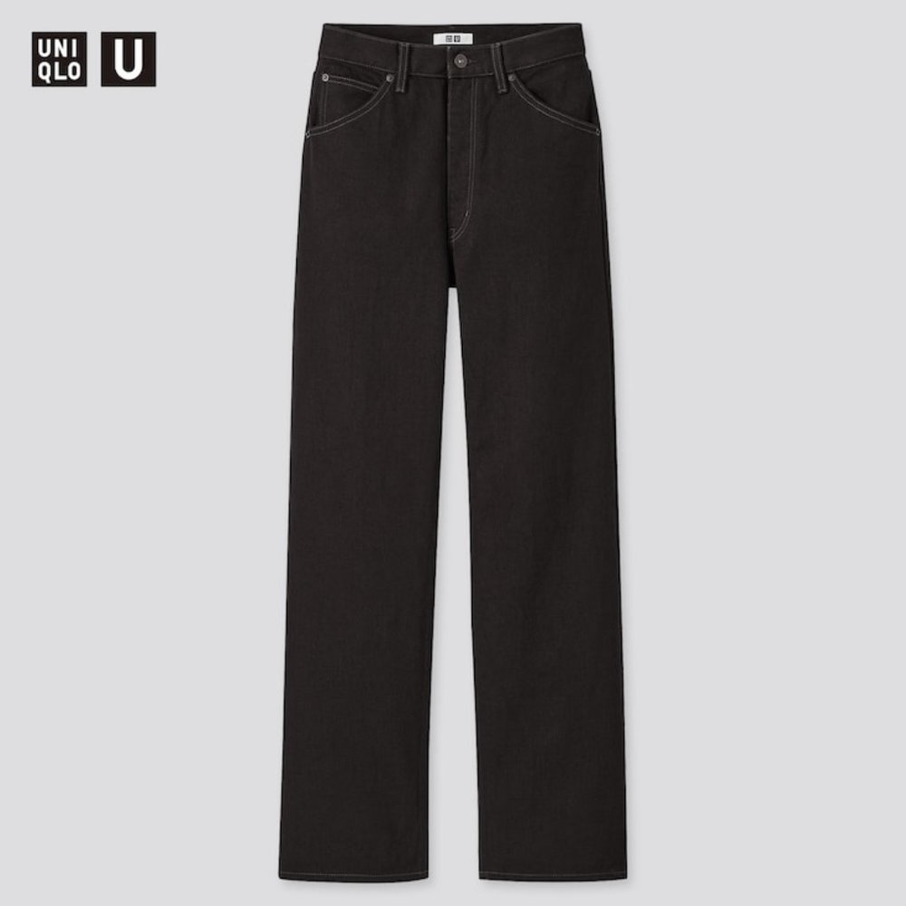 Uniqlo U High-Rise Boyfriend Jeans Black - 24